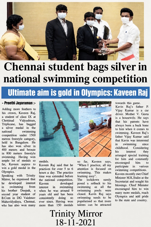Trinity Mirror article featuring Kaveen Raj